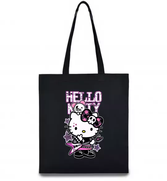 Еко-сумка Rock kitty Чорний фото