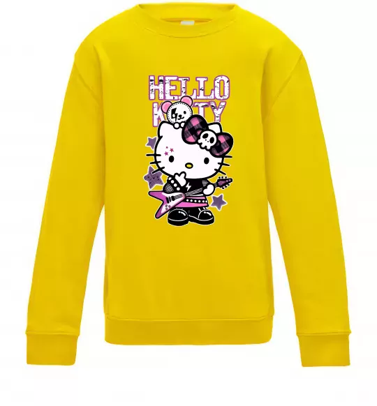 Детский Свитшот Rock kitty Солнечно желтый фото