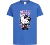 Детская футболка Rock kitty Ярко-синий фото