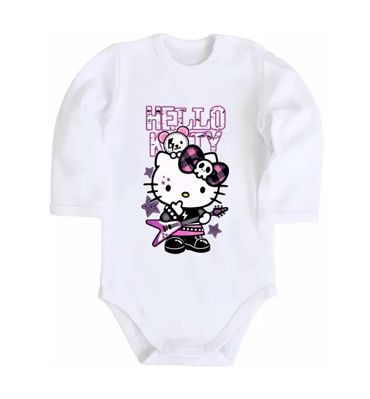 Дитячий бодік Rock kitty Білий фото