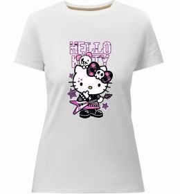 Женская премиум футболка Rock kitty