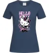 Жіноча футболка Rock kitty Темно-синій фото