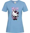 Жіноча футболка Rock kitty Блакитний фото