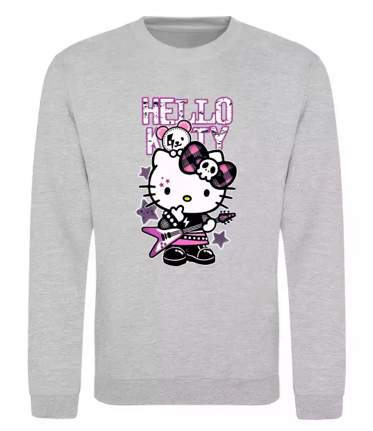 Свитшот Rock kitty Серый меланж фото