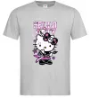 Чоловіча футболка Rock kitty Сірий фото