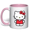 Чашка с цветной ручкой Hello kitty в повний зріст Нежно розовый фото