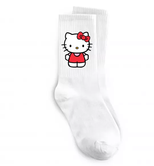 Носки Hello kitty в повний зріст Белый фото