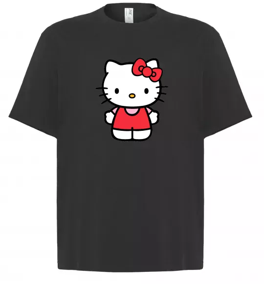 Футболка Оверсайз Hello kitty в повний зріст Черный фото