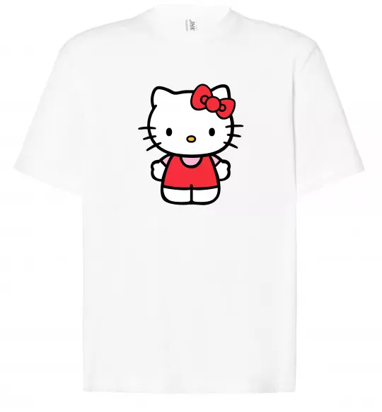 Футболка Оверсайз Hello kitty в повний зріст Белый фото
