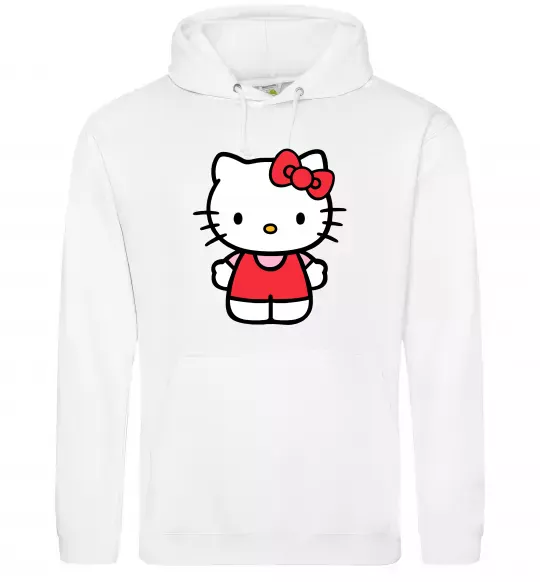 Мужская толстовка (худи) Hello kitty в повний зріст Белый фото