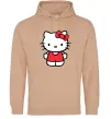 Мужская толстовка (худи) Hello kitty в повний зріст Песочный фото