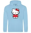 Мужская толстовка (худи) Hello kitty в повний зріст Голубой фото