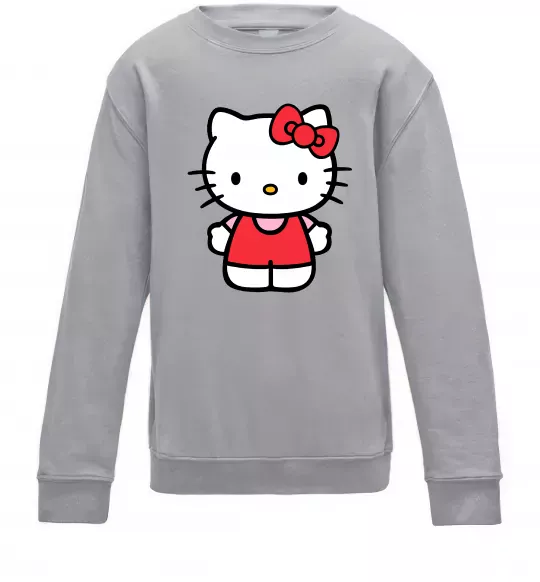 Детский Свитшот Hello kitty в повний зріст Серый меланж фото