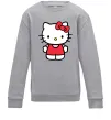Детский Свитшот Hello kitty в повний зріст Серый меланж фото