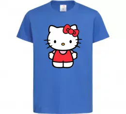Дитяча футболка Hello kitty в повний зріст Яскраво-синій фото