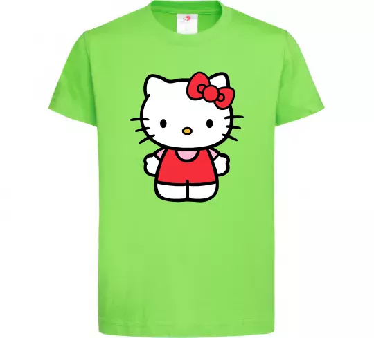 Детская футболка Hello kitty в повний зріст Лаймовый фото