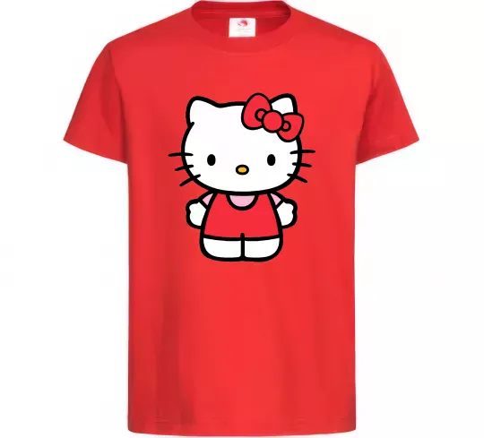 Детская футболка Hello kitty в повний зріст Красный фото