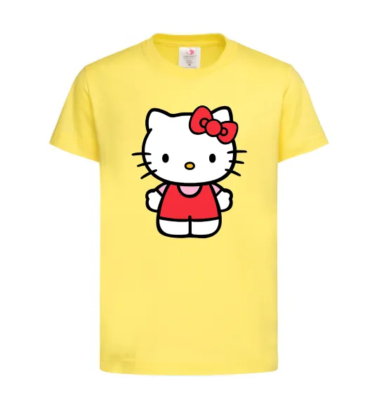 Дитяча футболка Hello kitty в повний зріст Лимонний фото