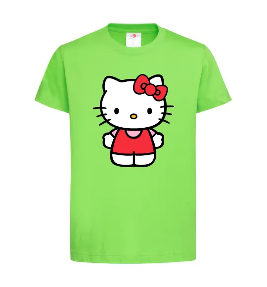 Дитяча футболка Hello kitty в повний зріст Лаймовий фото