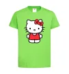 Дитяча футболка Hello kitty в повний зріст Лаймовий фото