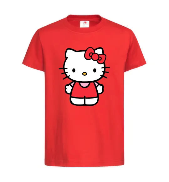 Дитяча футболка Hello kitty в повний зріст Червоний фото