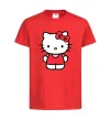 Дитяча футболка Hello kitty в повний зріст Червоний фото