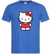 Чоловіча футболка Hello kitty в повний зріст Яскраво-синій фото