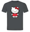 Чоловіча футболка Hello kitty в повний зріст Графіт фото
