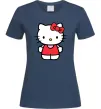 Женская футболка Hello kitty в повний зріст Темно-синий фото