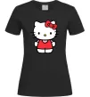 Женская футболка Hello kitty в повний зріст Черный фото