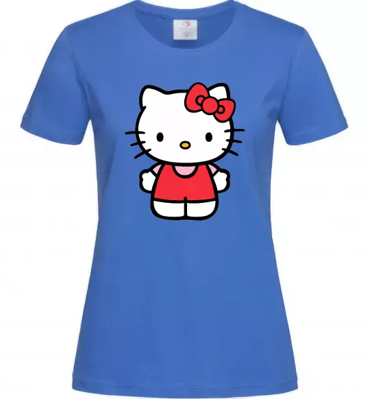 Женская футболка Hello kitty в повний зріст Ярко-синий фото