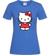Женская футболка Hello kitty в повний зріст Ярко-синий фото