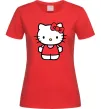 Женская футболка Hello kitty в повний зріст Красный фото