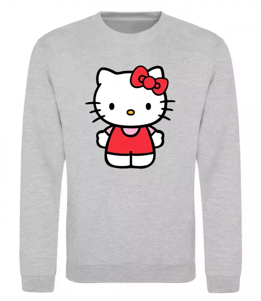 Свитшот Hello kitty в повний зріст Серый меланж фото