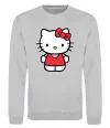 Свитшот Hello kitty в повний зріст Серый меланж фото