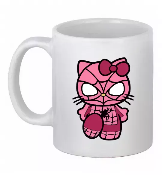 Чашка керамическая Hello kitty spider Белый фото