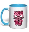 Чашка с цветной ручкой Hello kitty spider Голубой фото