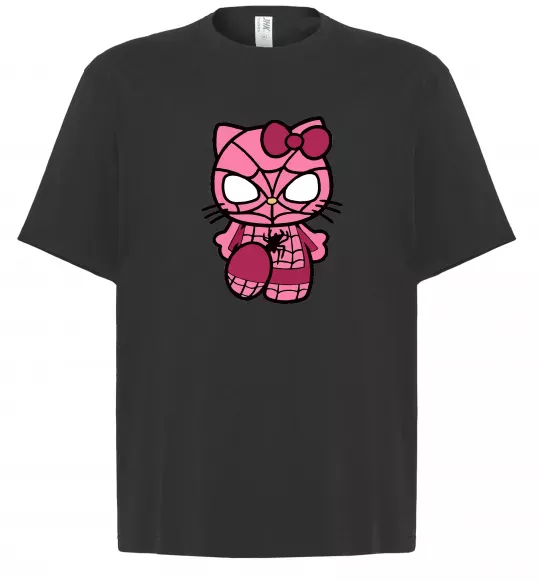 Футболка Оверсайз Hello kitty spider Черный фото