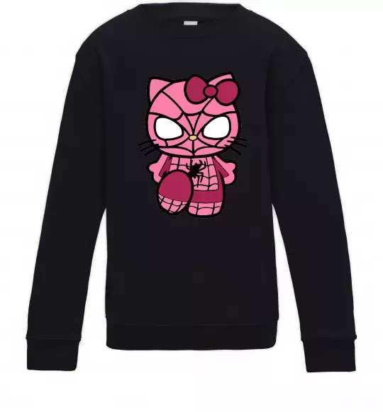 Детский Свитшот Hello kitty spider Черный фото