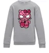 Детский Свитшот Hello kitty spider Серый меланж фото