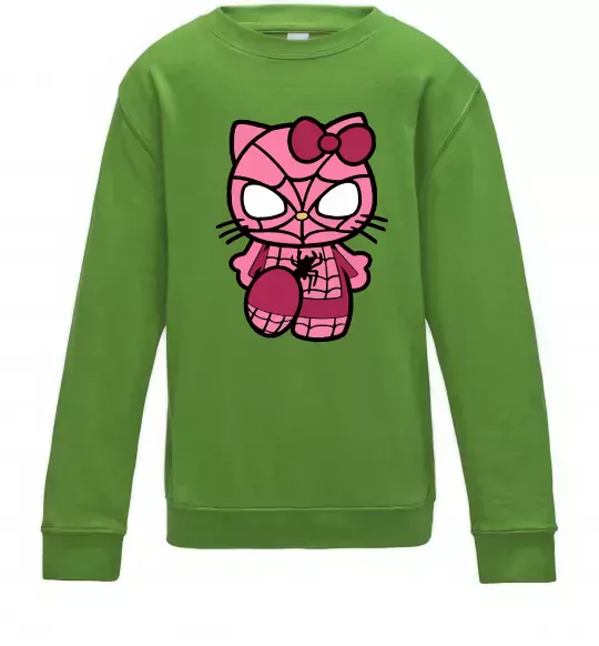 Детский Свитшот Hello kitty spider Лаймовый фото