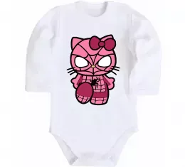 Дитячий бодік Hello kitty with bear Білий фото