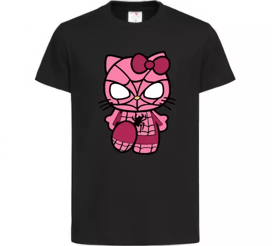 Детская футболка Hello kitty spider Черный фото