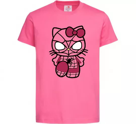 Детская футболка Hello kitty spider Ярко-розовый фото