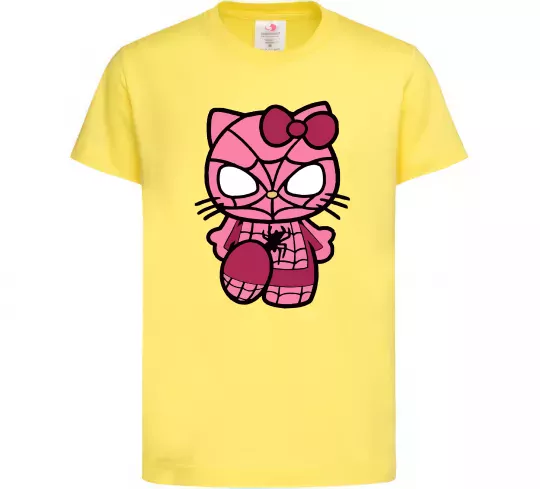 Детская футболка Hello kitty spider Лимонный фото