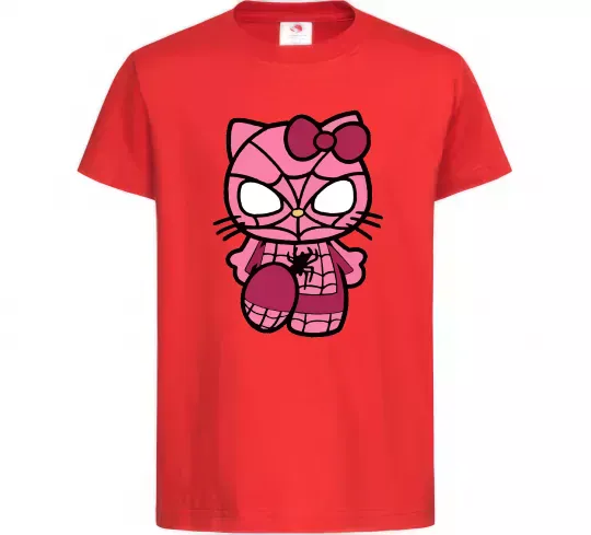 Детская футболка Hello kitty spider Красный фото