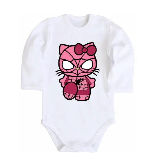 Дитячий бодік Hello kitty spider Білий фото
