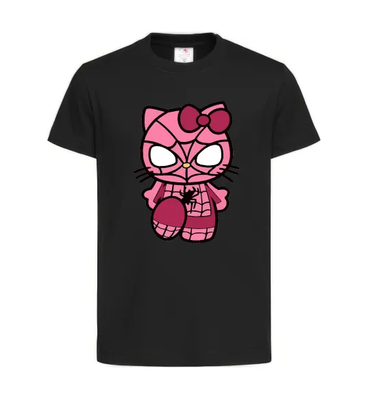 Детская футболка Hello kitty spider Черный фото