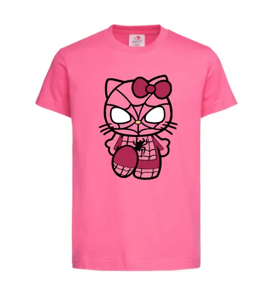 Детская футболка Hello kitty spider Ярко-розовый фото