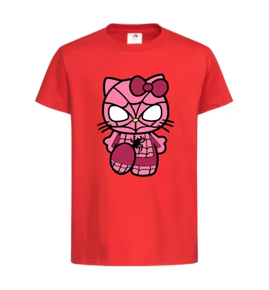 Детская футболка Hello kitty spider Красный фото